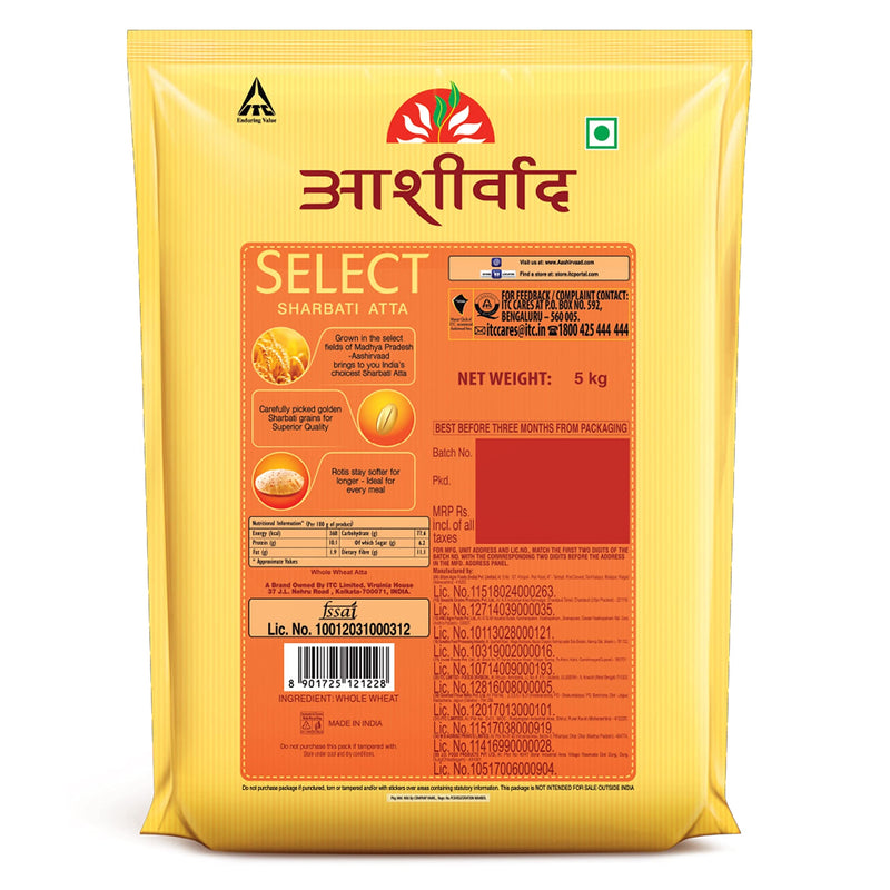 Aashirvaad Select Premium Sharbati Atta, 5kg