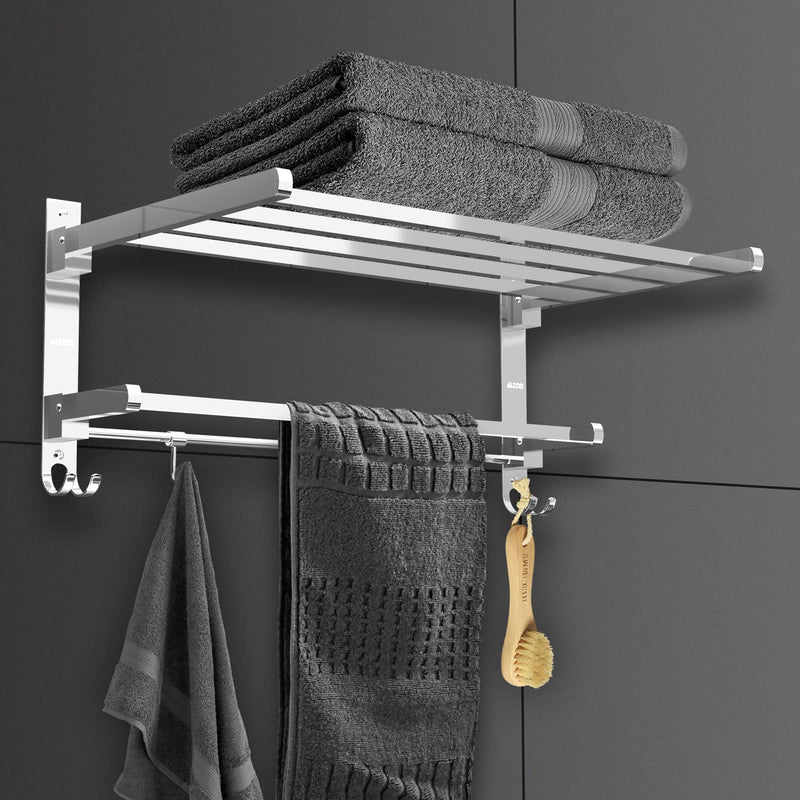 ALTON BTA30010, Stainless Steel Folding Towel Rack for Bathroom/Towel Stand/Hanger/Bathroom Accessories (24 Inch-Chrome)