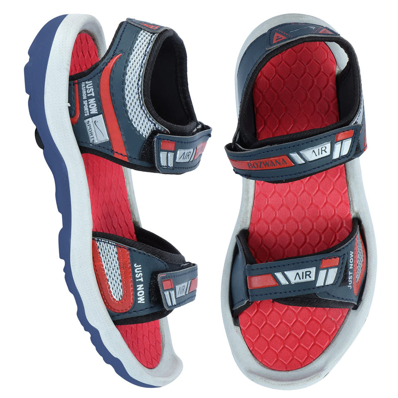 Aedee Synthetic Velcro Indoor Outdoor Sandals For Boys & Girls Kids Wear/Flip Flop Open Toe Light Weight Sandals and Floaters Footwear for Kids(Red)- 7-8 years (MB103)