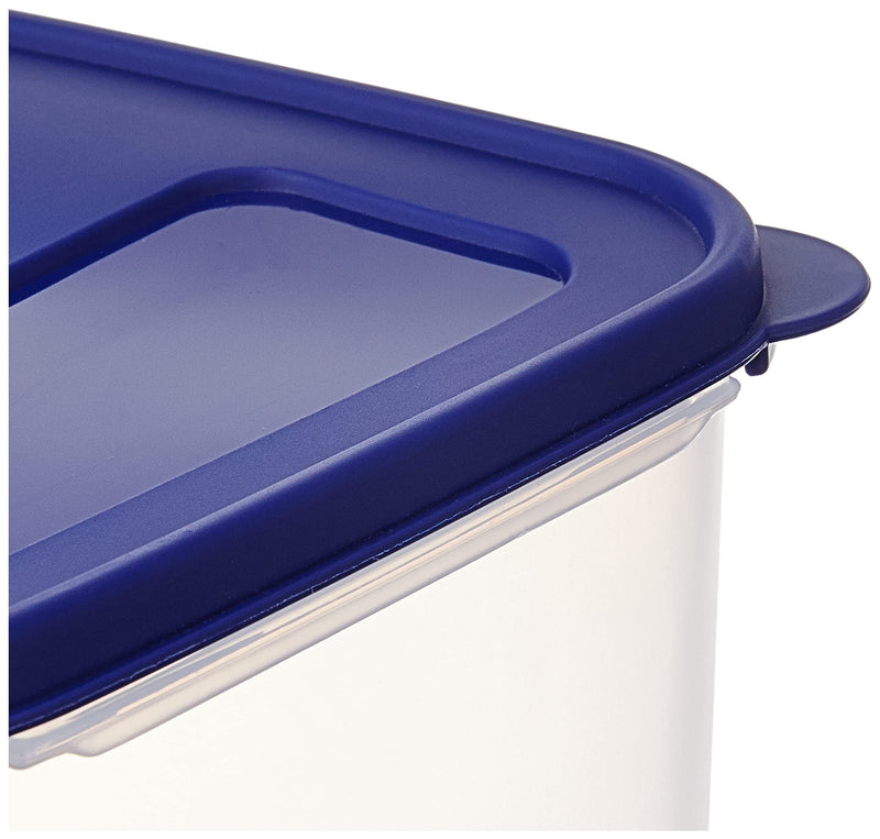 Amazon Brand - Solimo Square Modular Plastic Container, Set of 2, 7.5 Litres, Blue