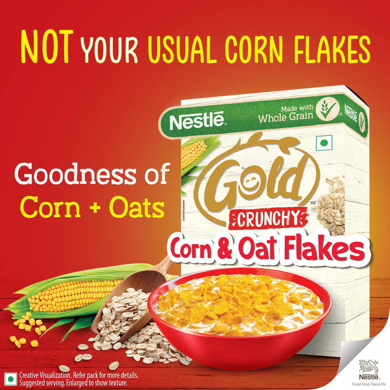 NESTLE GOLD Crunchy Oat and Corn Flakes, Combo Pack - 850g + 475g Free