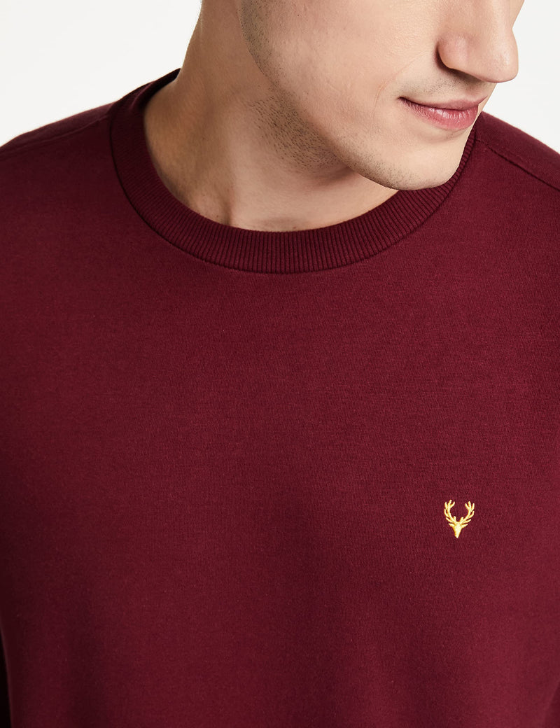 Allen Solly Men Casual Cotton Sweatshirt(ASSTORGPM88973_Maroon_M)