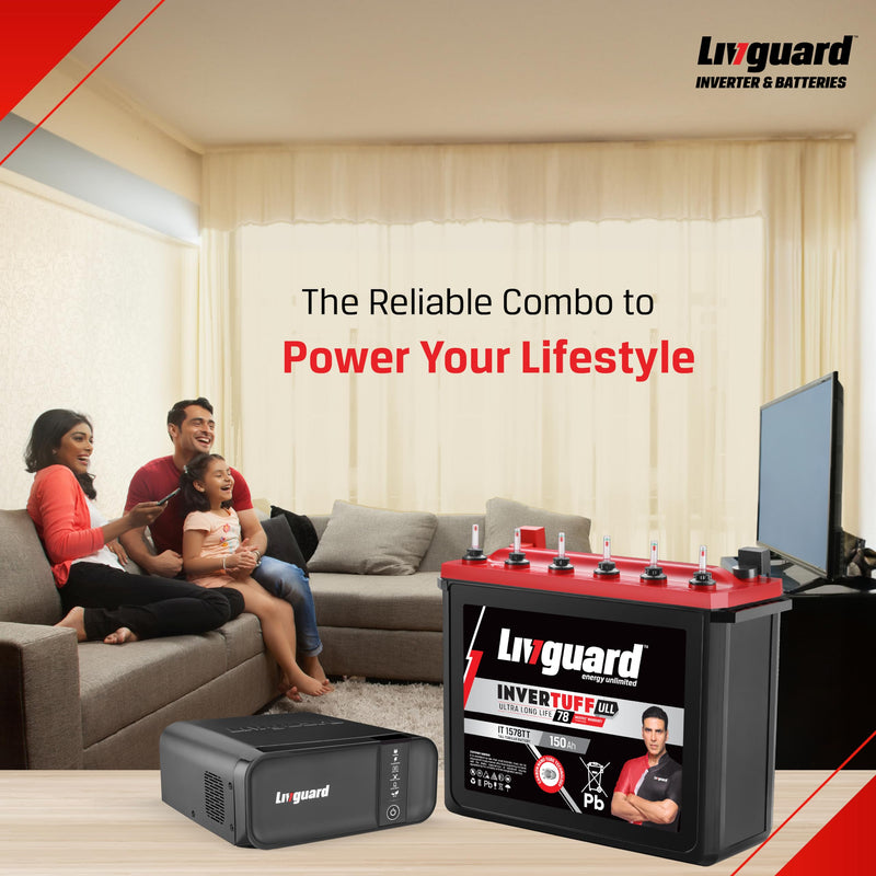 Livguard LG900 | 800 VA/12V Inverter | IT 1578TT 150 Ah Battery | 78 Months Warranty | Inverter and Battery Combo for Home and Office | Free Installation