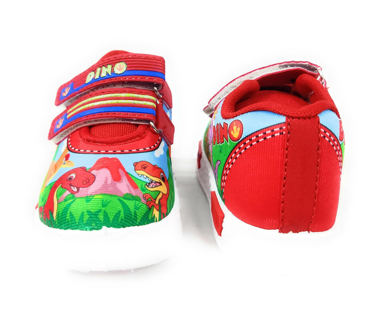 Coolz Unisex Casual Shoes for Kids Boys and Girls Dino-1 for 1-4 Years (Red, 3 Years)