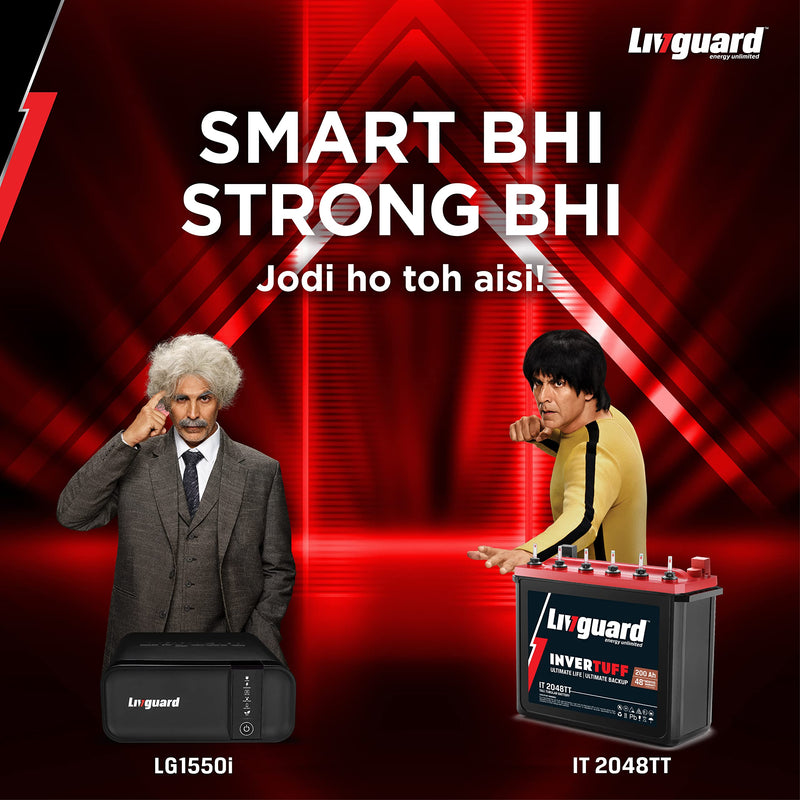 Livguard | 1250VA/12V Square Wave Inverter | 200Ah Tall Tubular Battery | Inverter & Battery Combo for Home, Small Shops & Offices | Best in Class Warranty & Free Installation