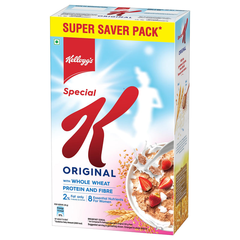 Kellogg's Special K Original 900g/935g with Whole Wheat | Only 2% Fat, Source of Protein & Fibre | Naturally Low Fat | Naturally Cholesterol Free | Ready To Eat Breakfast Cereal