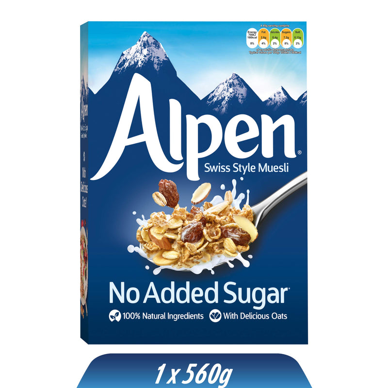 Alpen Cereal No Added Sugar, 550g, Packaging May Vary