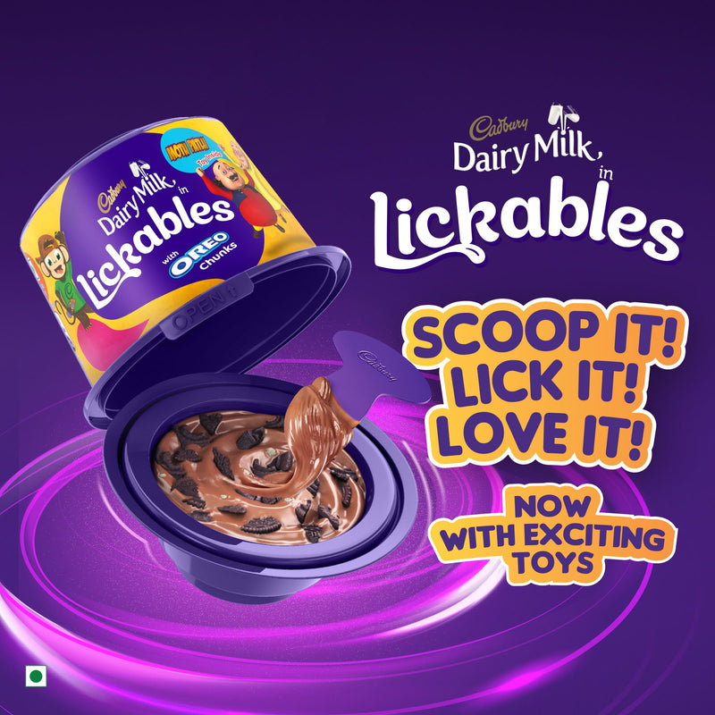 Cadbury Dairy Milk Lickables Chocolate with Oreo Chunks, 20 G, Pack of 12 (12 X 20 G), Liquid