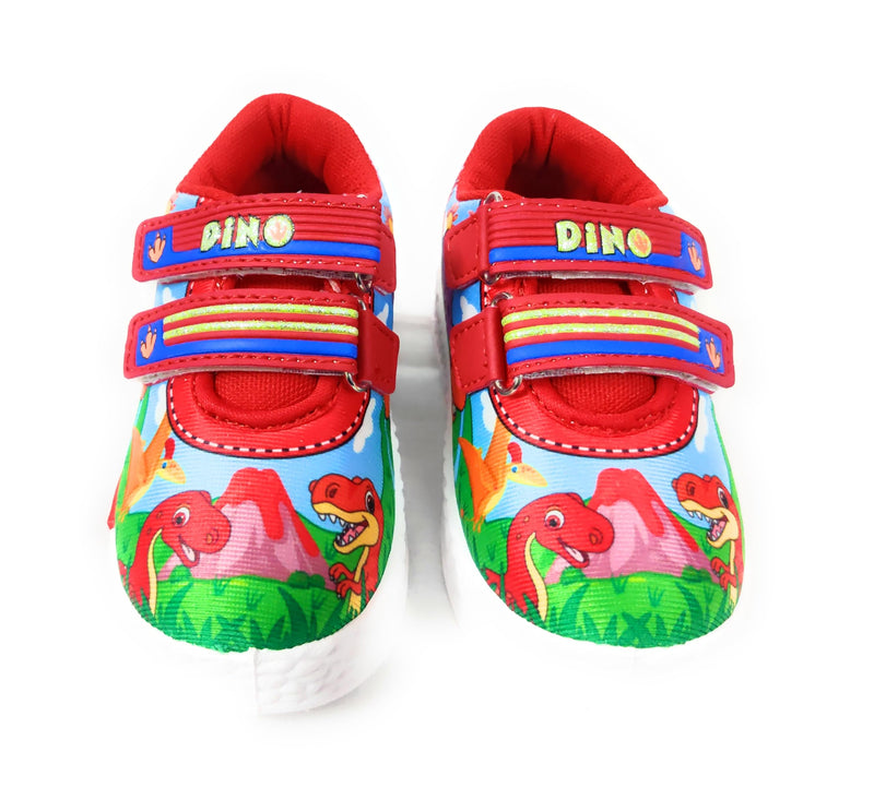 Coolz Unisex Casual Shoes for Kids Boys and Girls Dino-1 for 1-4 Years (Red, 3 Years)