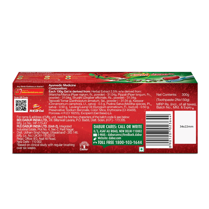 Dabur Red Gel - 150 g (Pack of 2)