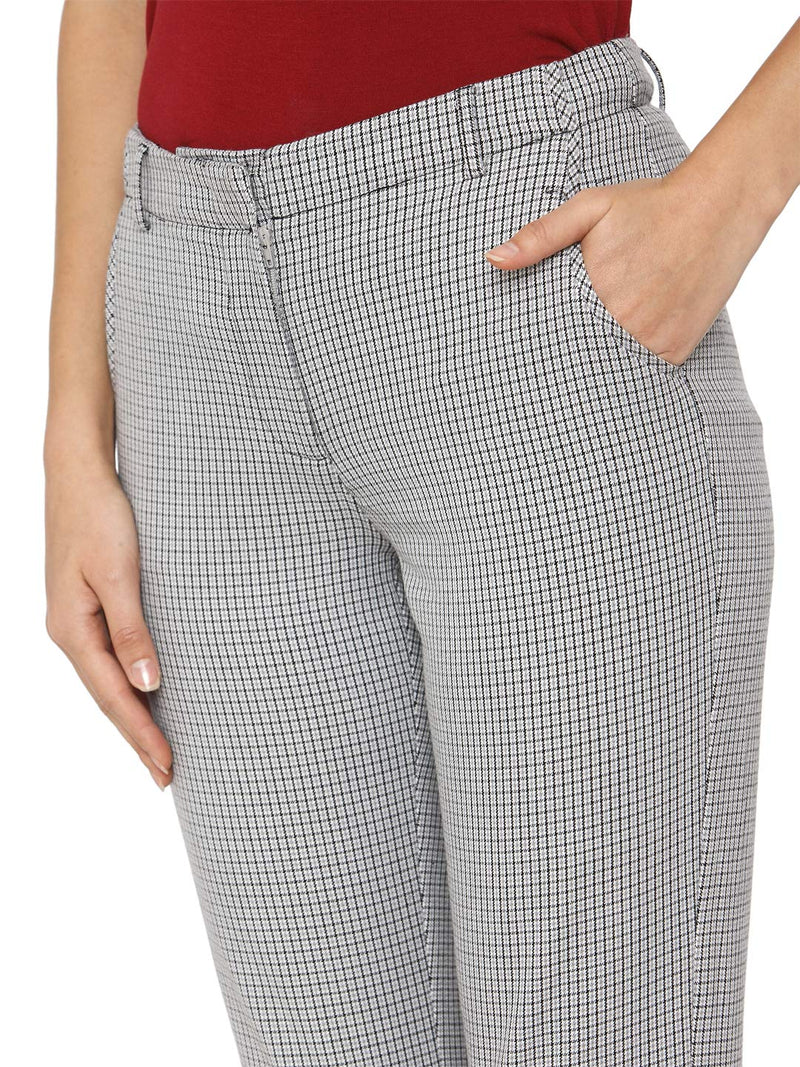 VERO MODA Womens 4 Pocket Solid Trousers (Grey_X-Small)