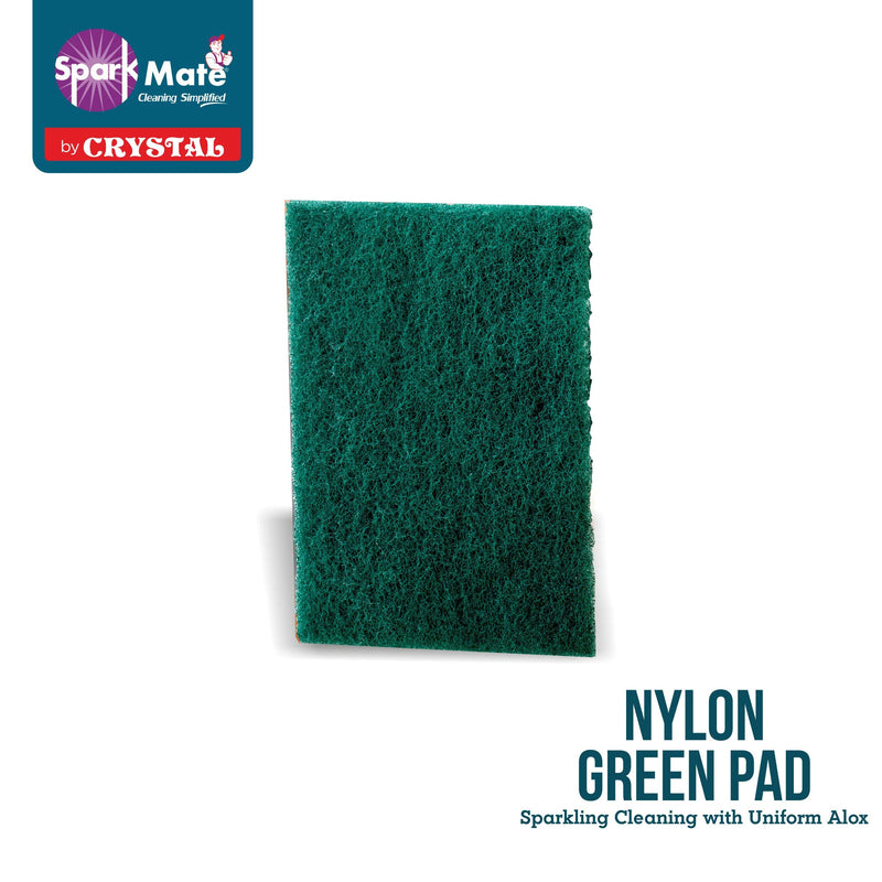 Sparkmate By Crystal Nylon Green Scrub Pad (Pack of 1)