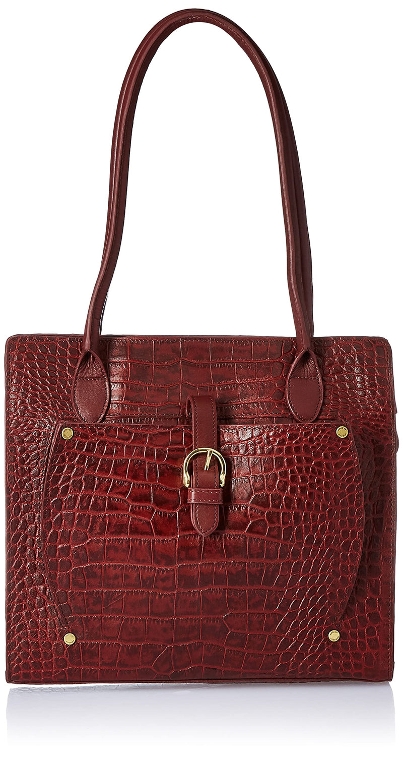 Hidesign womens EE MERCURY II Large Red Marsala II Tote Bag