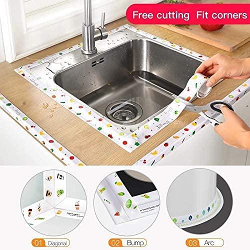 Kitchen Sink Waterproof Sticker Anti-mold Waterproof Tape |sealing Tape For Kitchen Sink - Platform - Toilet - Bathroom - Shower & Bathtub |colorful Designed Tape (mould Tape Ff) Size : 3.5*3.2 Meter