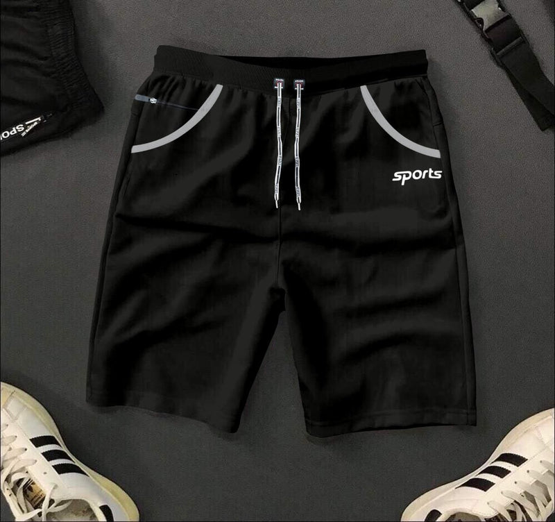 Polyester Solid Regular Fit Mens Sports Shorts