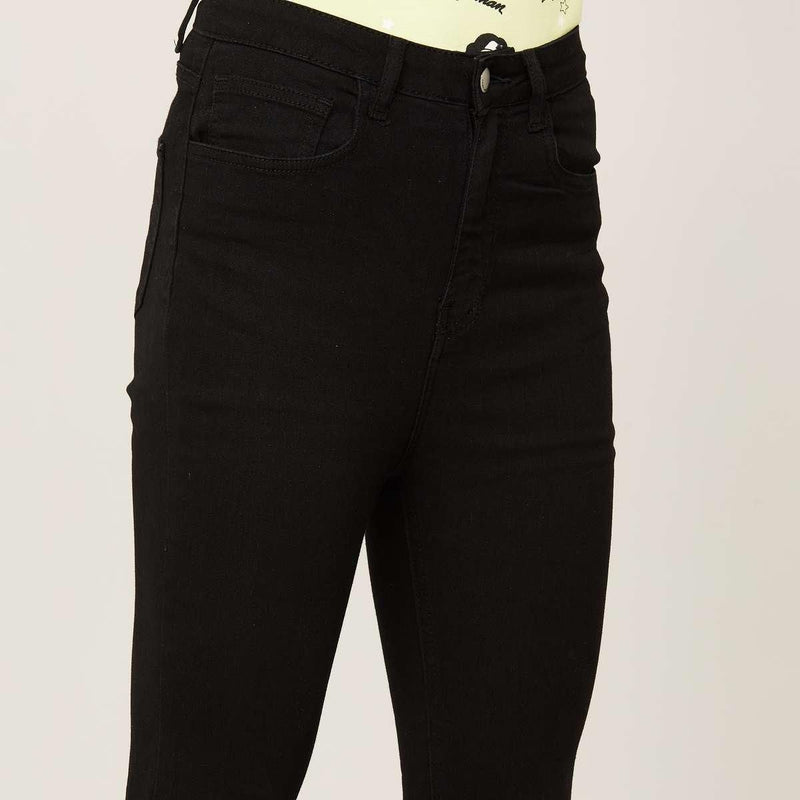 Women's Cotton Lycra Solid Skinny Fit Jeans
