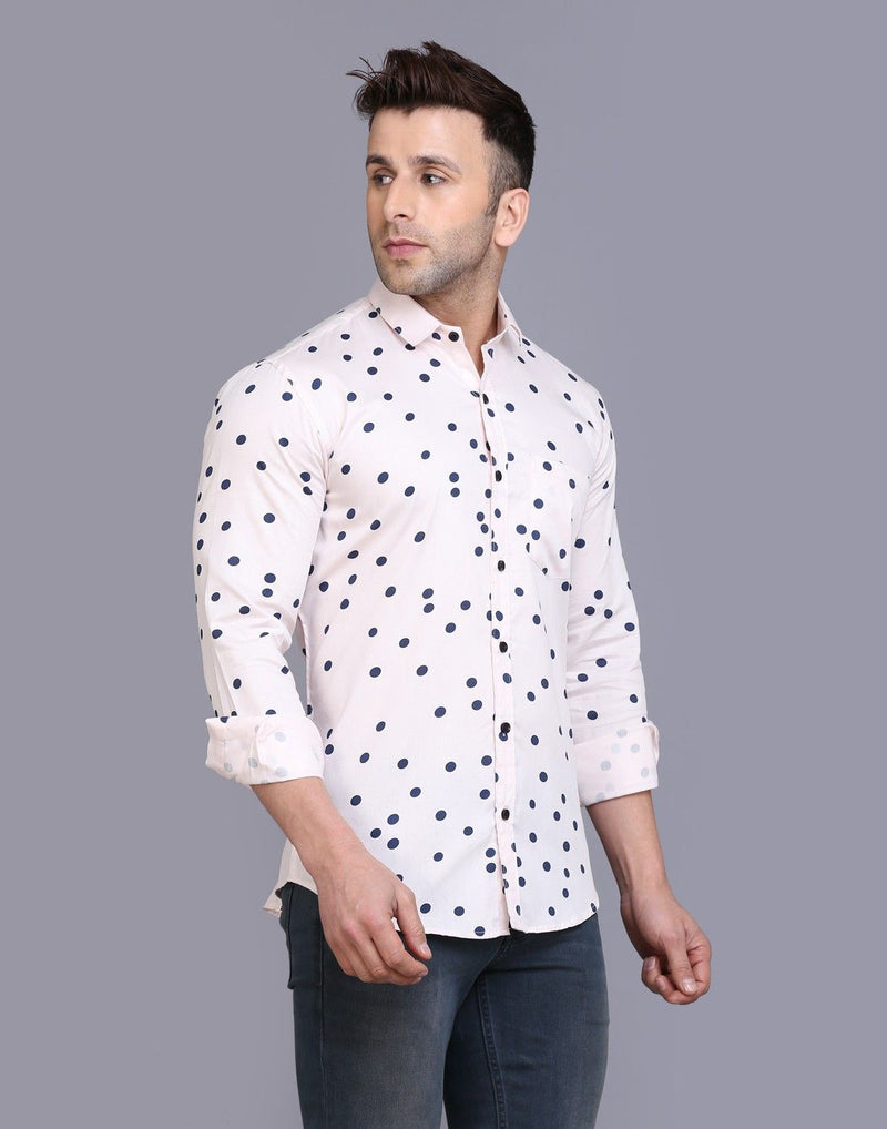Men's Printed Cotton Blend Shirts