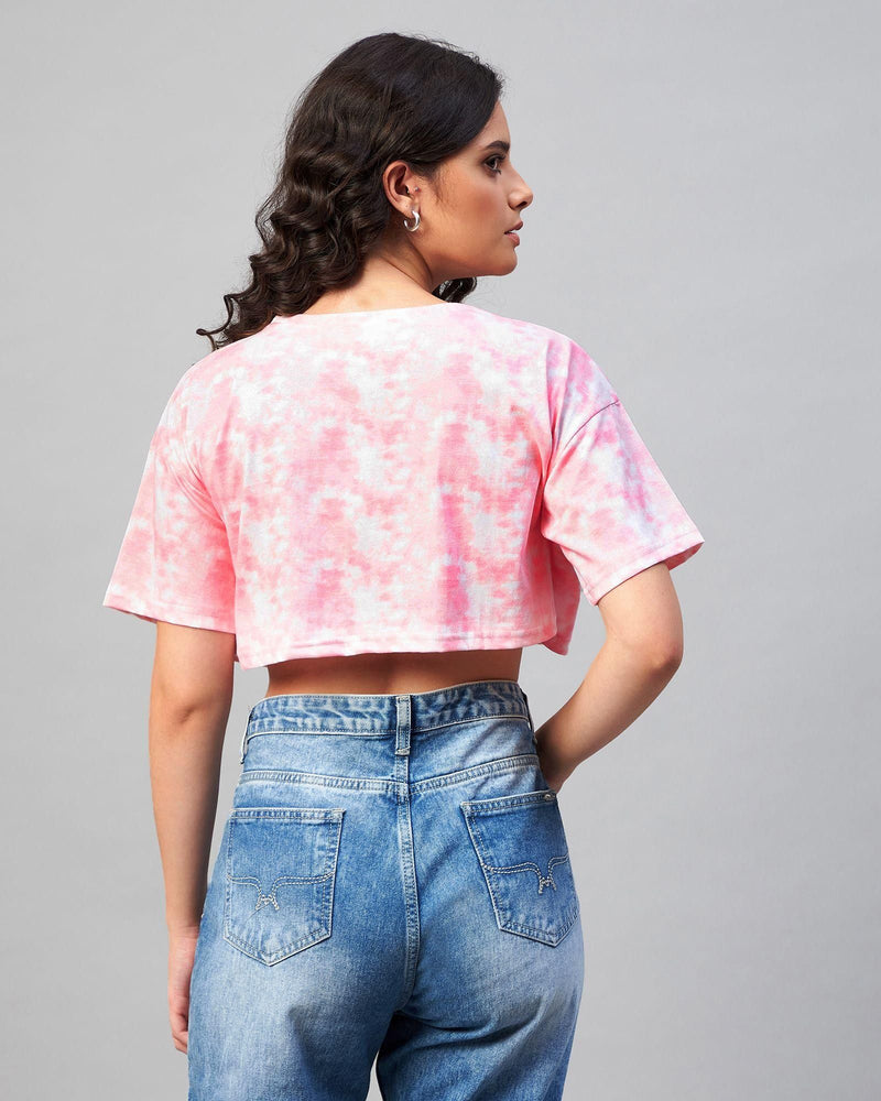 Women's Tie & dye Loose Fit Crop t-shirt