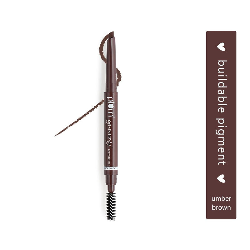 Plum Eye-swear-by Brow Definer - Umber Brown | Buildable Pigment | With Vitamin E |  Vegan & Cruelty Free