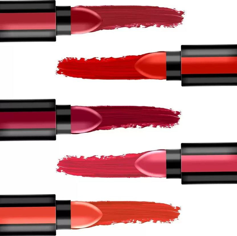 AGLEY FAB 5 Red Edition (5in1) Beauty Lipstick 5 shades in 1 (Multicolor) (MULTICOLOR, 10 g)