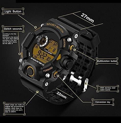 Digital Watch Shockproof Multi-Functional Automatic Black Color Strap Waterproof Digital Sports Watch for Men's�