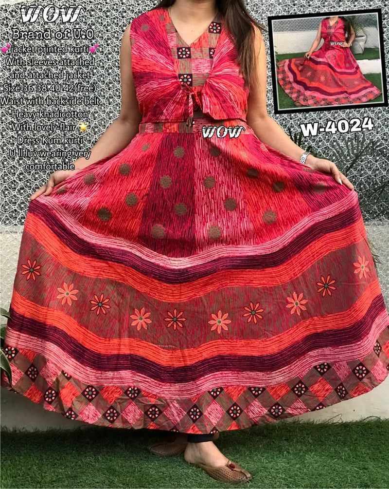 Women's Cotton Printed Maxi Dress Vol - 1