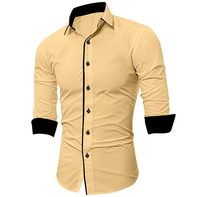 Cotton Solid Slim Fit Casual Shirt