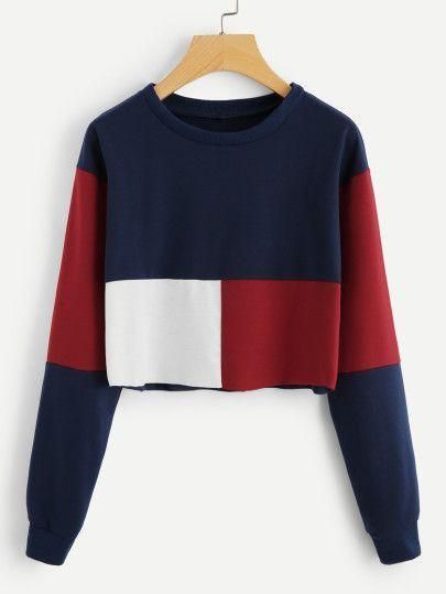 Women's Fleece Color Block Sweatshirt