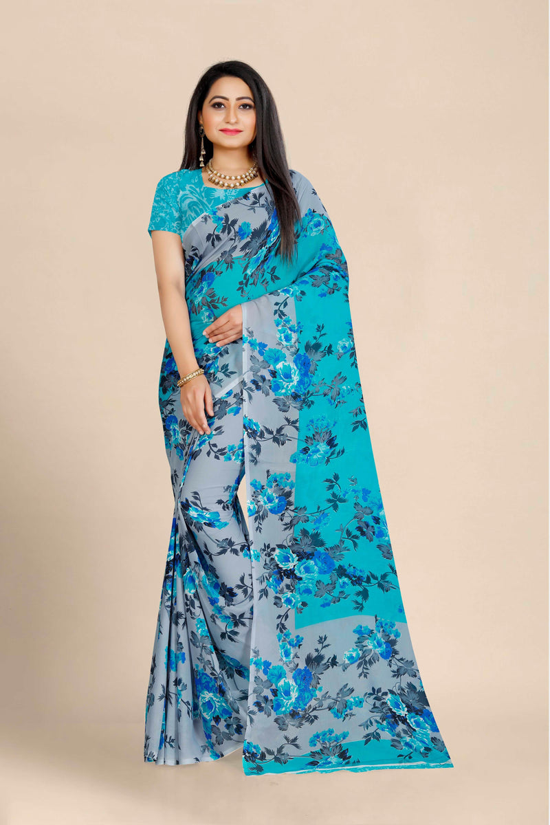 Attractive Printed Georgette Sarees