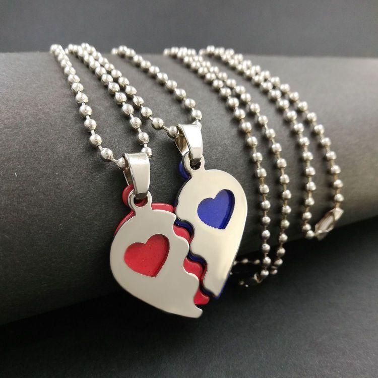 Couple Stainless Steel Pendants Necklace