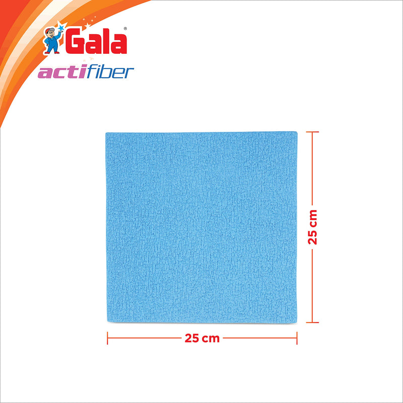 Gala Actifiber Kitchen Sponge Cloth for Table Tops and Glass Wipe (Combination of Microfiber and PVA Cloth) 3 Pcs