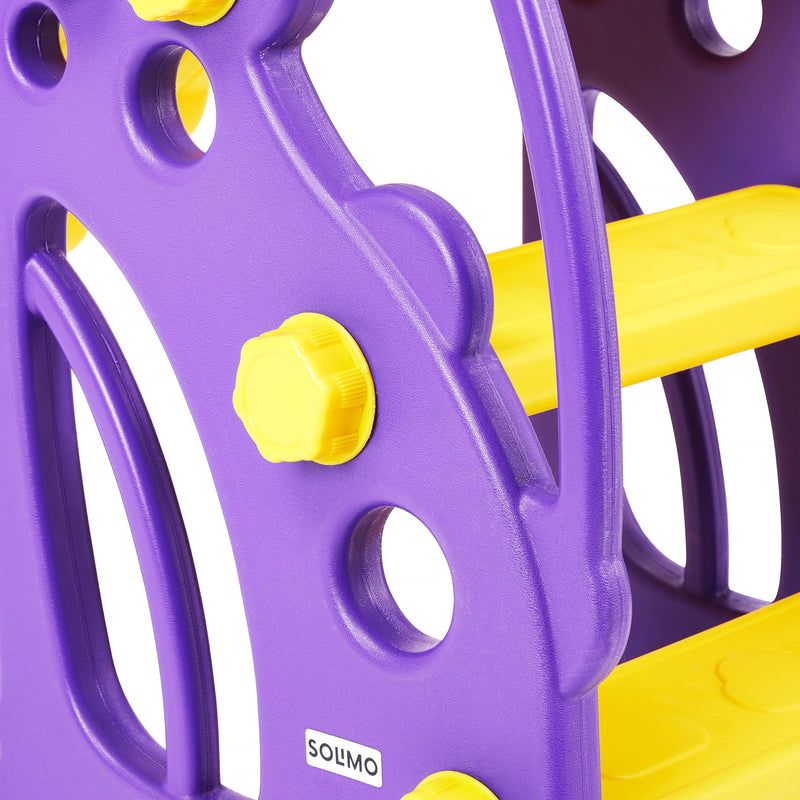 Amazon Brand - Solimo Super Slide for Kids | Safe and Fun Playground Toy |Yellow and Purple 140 x 60 x 80 Centimeters