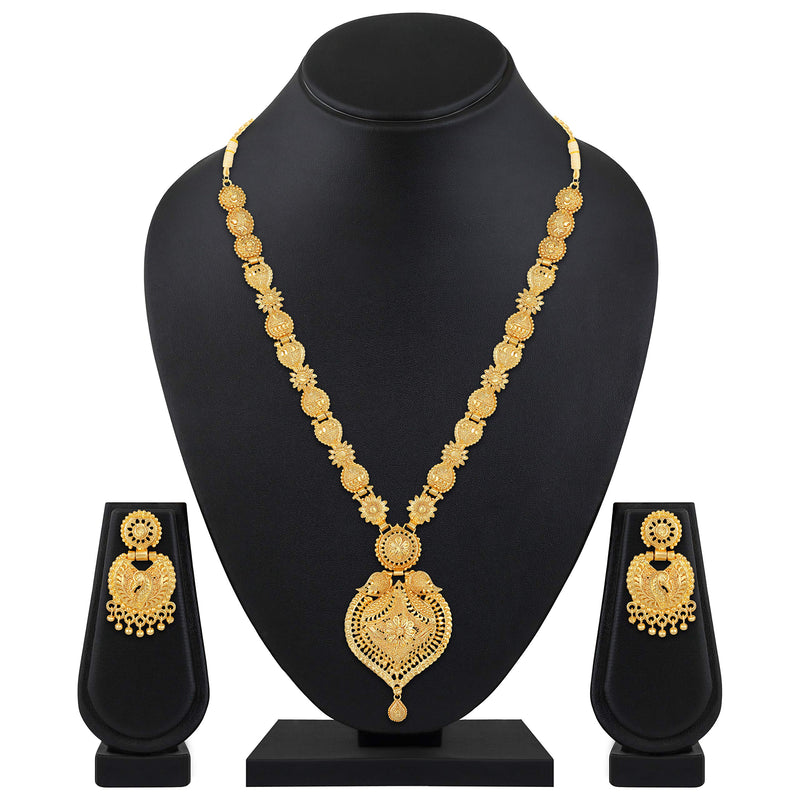 Asmitta Jewellery Set for Women (Golden) (NS725KJGLDSB0)