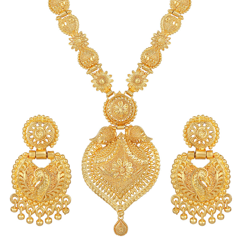 Asmitta Jewellery Set for Women (Golden) (NS725KJGLDSB0)