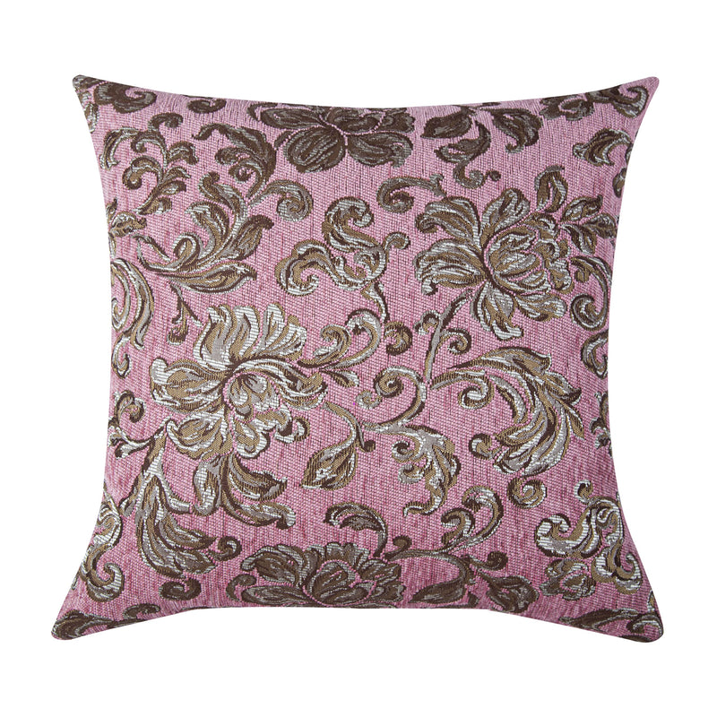 Cazimo Jacquard Floral Cushion Covers - Set of 5, 16 * 16 Inches, (Baby Pink)