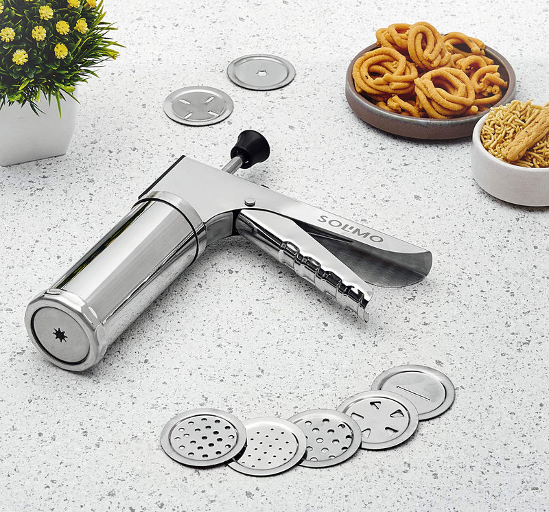 Amazon Brand - Solimo Stainless Steel Kitchen Press/Noodles/Murukku maker