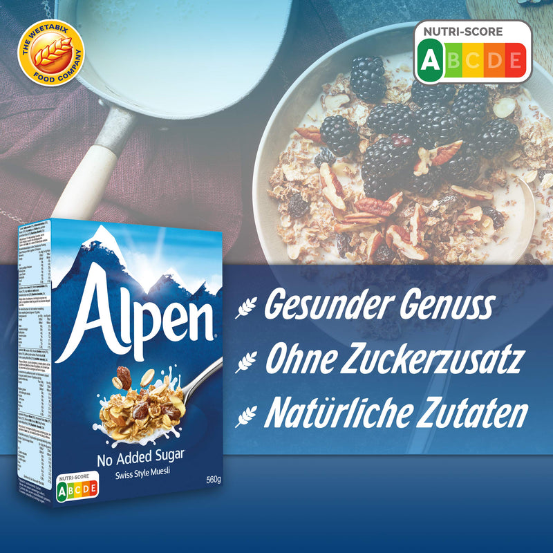 Alpen Cereal No Added Sugar, 550g, Packaging May Vary