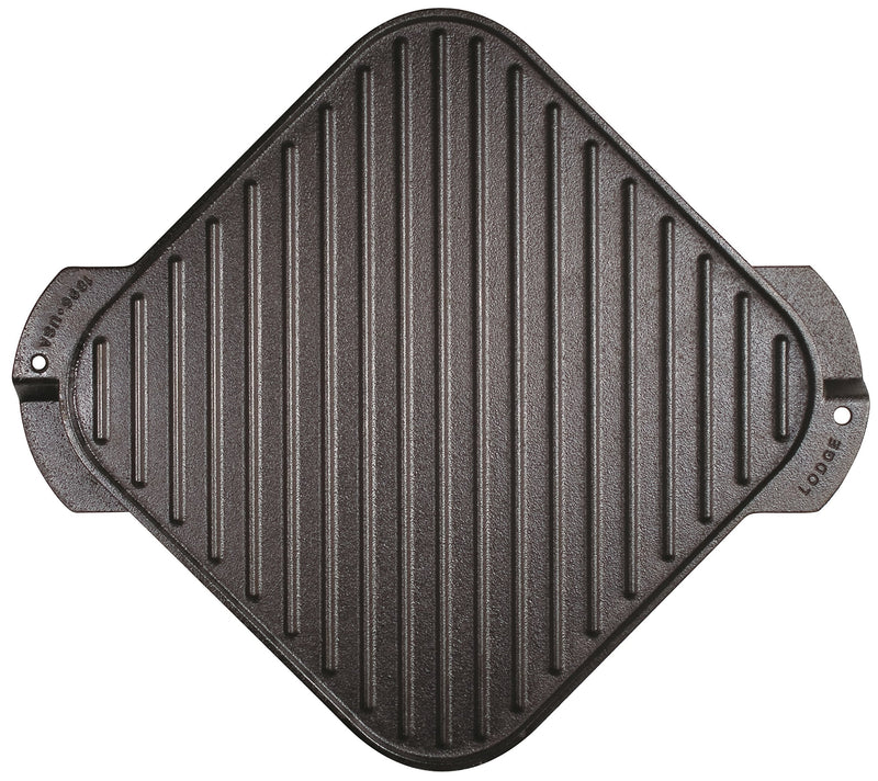 Lodge LSRG3 Cast Iron Single-Burner Reversible Grill/Griddle, 10.5-inch