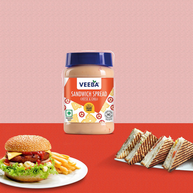 Veeba Carrot and Cucumber Sandwich Spread, 250g & Veeba Cheese and Chilli Sandwich Spread, 250g