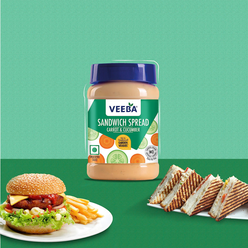 Veeba Carrot and Cucumber Sandwich Spread, 250g & Veeba Cheese and Chilli Sandwich Spread, 250g