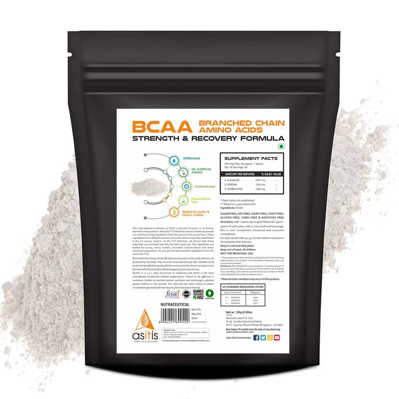 As-it-is Nutrition Bcaa - Branched Chain Amino Acids Pack Of 2