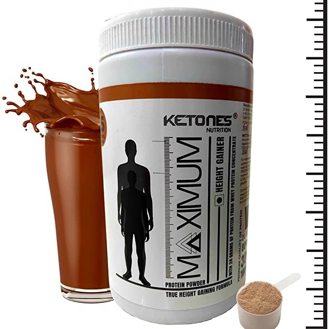 Ketones Nutrition Maximum Natural Height Growth With 24g Protein For Increases Height Chocolate Flavor|healthy And Balanced Nutrition Growth Formula For Bone Mass 100%|weight And Height Gain|immune Function
