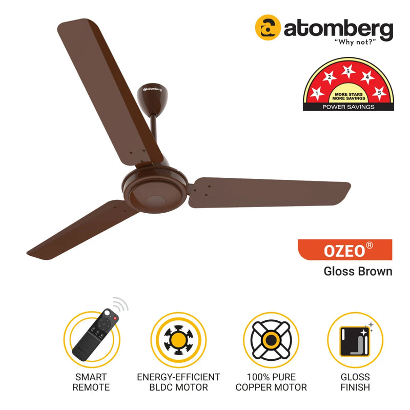 Atomberg Ozeo Energy Efficient Ceiling Fan With Bldc Motor And Remote